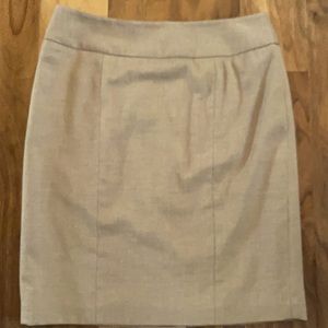 Anne Klein tan linen textured pencil skirt